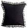 Les Plumes Goose Feather Black 18" Square Throw Pillow