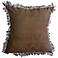 Les Plumes Goose Feather Brown 18" Square Throw Pillow