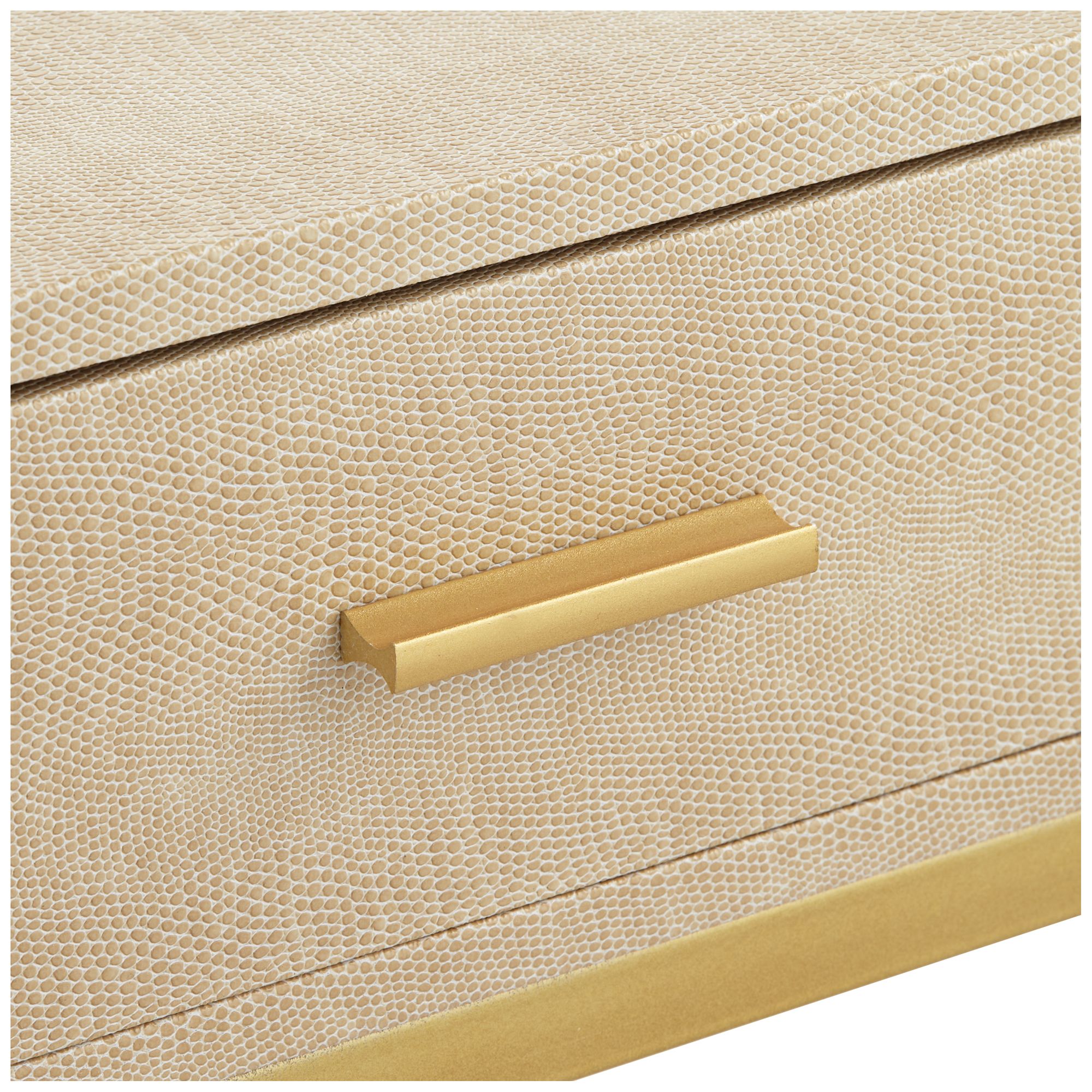 Les Revoires 16" Wide Cream and Gold 1Drawer Accent Table 86A92