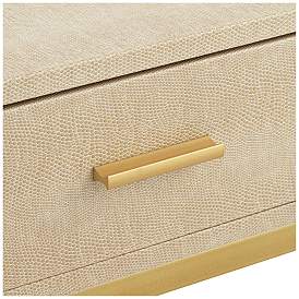 Image5 of Les Revoires 16" Wide Cream and Gold 1-Drawer Accent Table more views