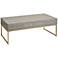 Les Revoires 48" Wide Gray and Gold Coffee Table