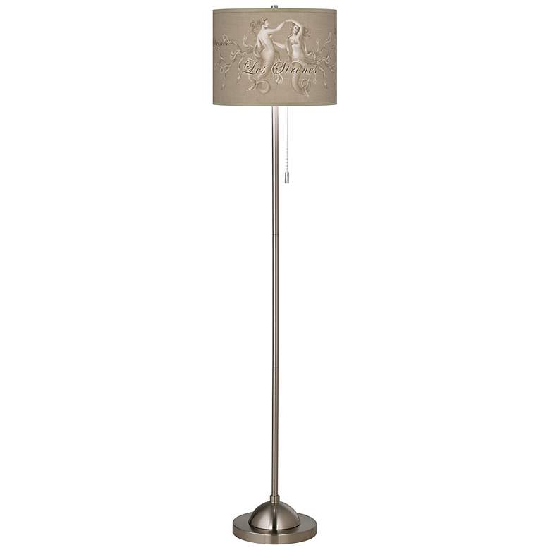 Image 1 Les Sirenes Natural Giclee Contemporary Floor Lamp