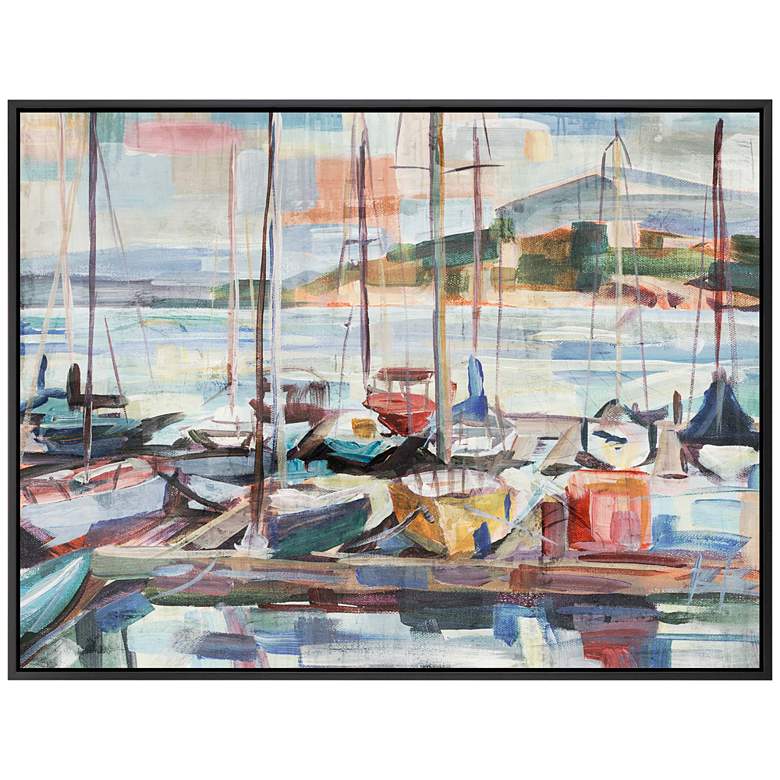 Image 2 Leschi Evening 49 inch Wide Giclee Framed Canvas Wall Art