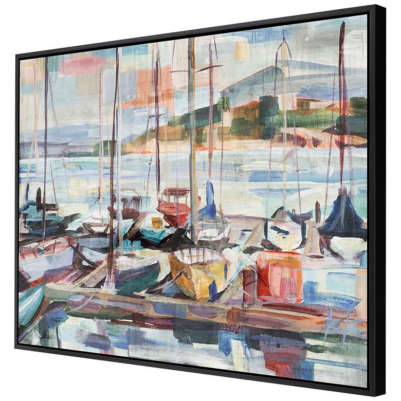 Image 4 Leschi Evening 49 inch Wide Giclee Framed Canvas Wall Art more views