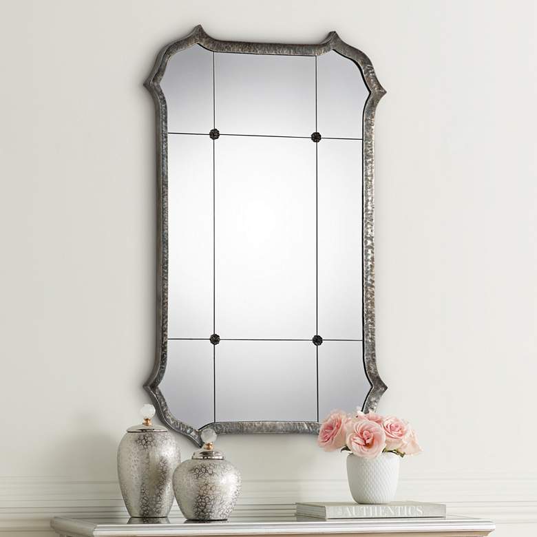 Image 1 Lesina Antique Silver 31 1/4 inch x 45 3/4 inch Wall Mirror