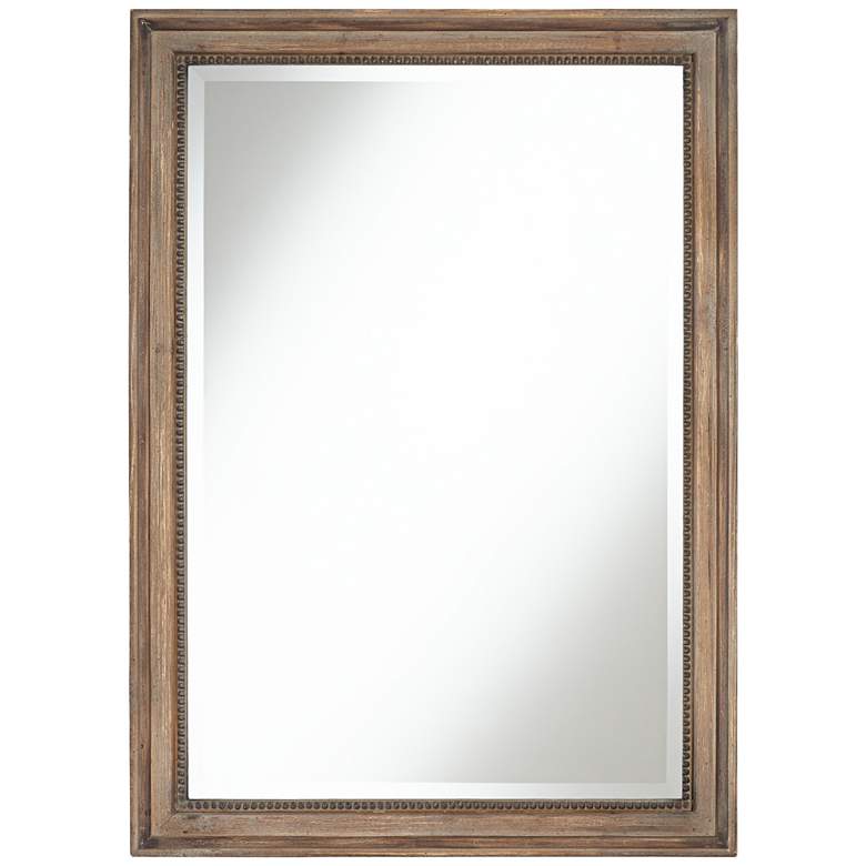 Image 3 Lesley Beaded Wood 26 3/4 inch x 37 inch Wall Mirror