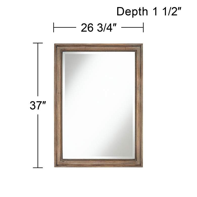 Image 6 Lesley Beaded Wood 26 3/4 inch x 37 inch Wall Mirror more views