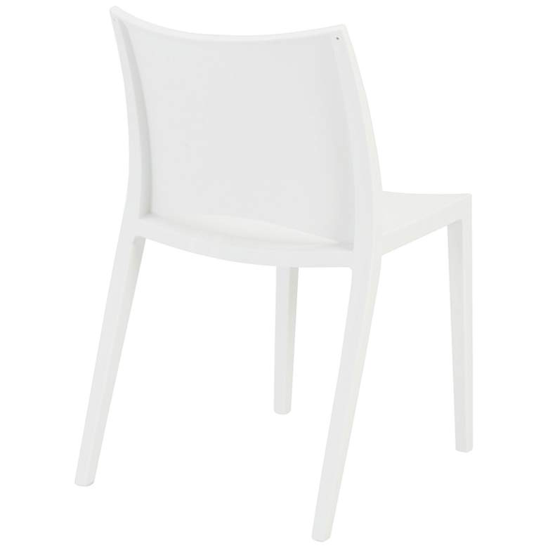 Image 6 Leslie White Outdoor Stackable Side Chair more views