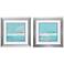 Less Is More on Teal 20" Square 2-Piece Wall Art Set