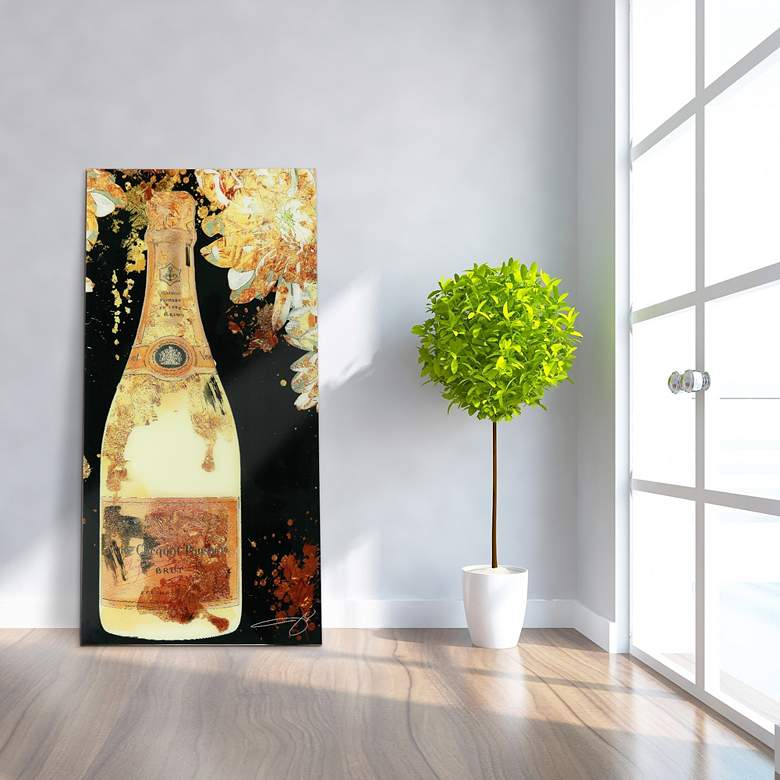 Image 1 Let&#39;s Celebrate 72 inch High Frameless Tempered Glass Wall Art