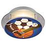 Let&#39;s Play Sports 13" Wide Children&#39;s Semiflush Ceiling Light