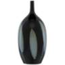 Let Us Twist 17 3/4" High Black and Steel Ceramic Tall Vase