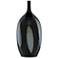 Let Us Twist 17 3/4" High Black and Steel Ceramic Tall Vase