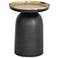 Leta 16" Black and Brass Scatter Table