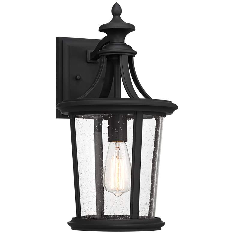 Image 2 Leto 18 1/2" High Black Outdoor Wall Light
