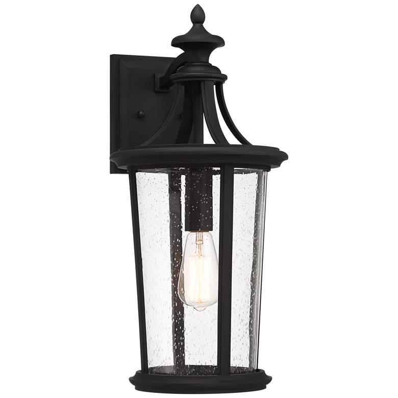 Image 2 Leto 21 1/2" High Black Outdoor Wall Light