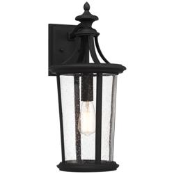 Leto 21 1/2&quot; High Black Outdoor Wall Light