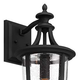 Image3 of Leto 21 1/2" High Black Outdoor Wall Light more views