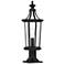 Leto 24 1/2" High Black Outdoor Post Light with Pier Mount Adapter