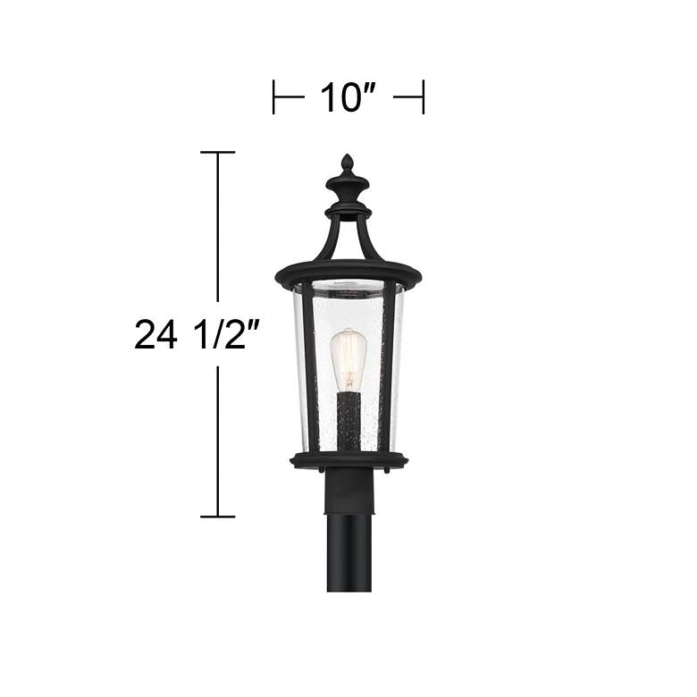 Image 6 Leto 24 1/2 inch High Black Outdoor Post Light more views