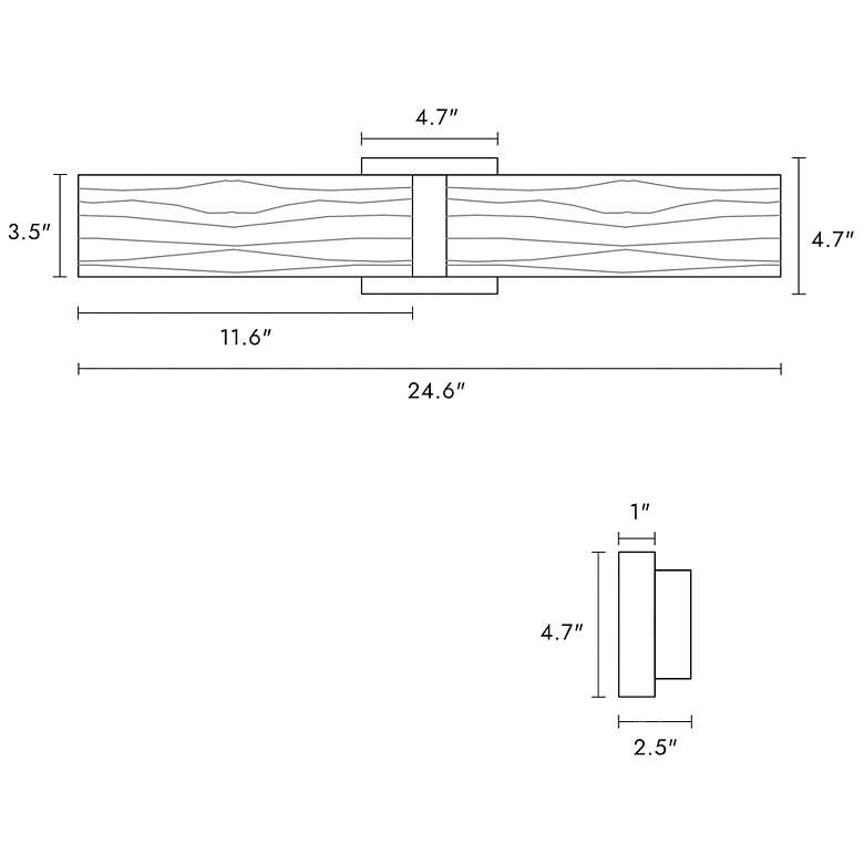 Image 2 Letophafos 1-Light LED Glass Wall Sconces more views