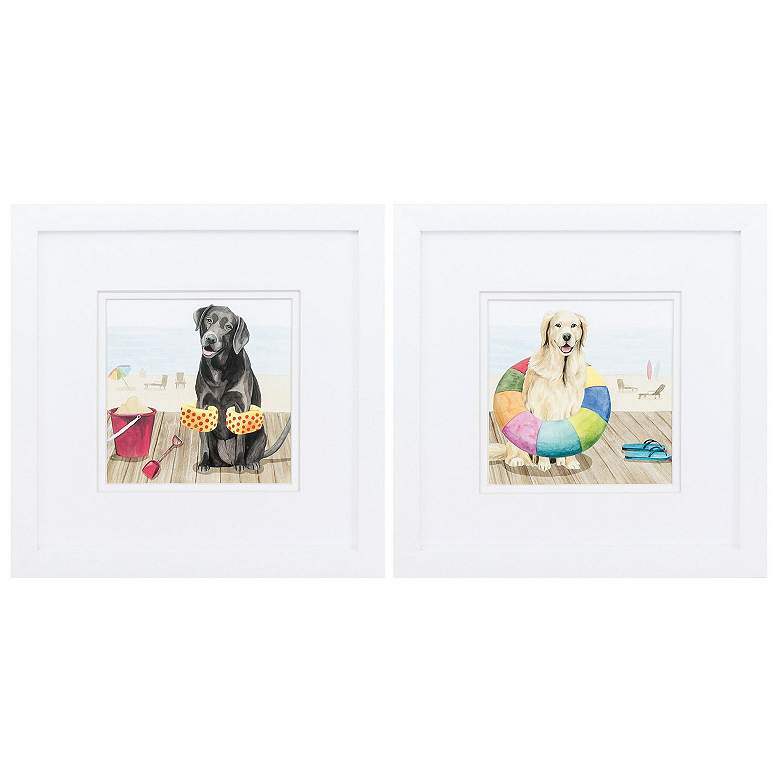 Image 1 Lets Go Boardwalk II 11"W x 11"H Framed Art Set of 2