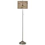 Letters to Paris Giclee Shade Floor Lamp