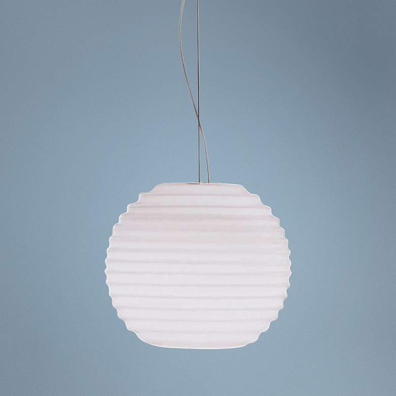 Image 1 Leucos Modulo S35 White Glass Pendant Light