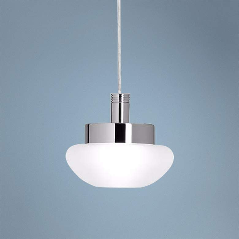 Image 1 Leucos Ony S Satin White Glass Mini Pendant Light