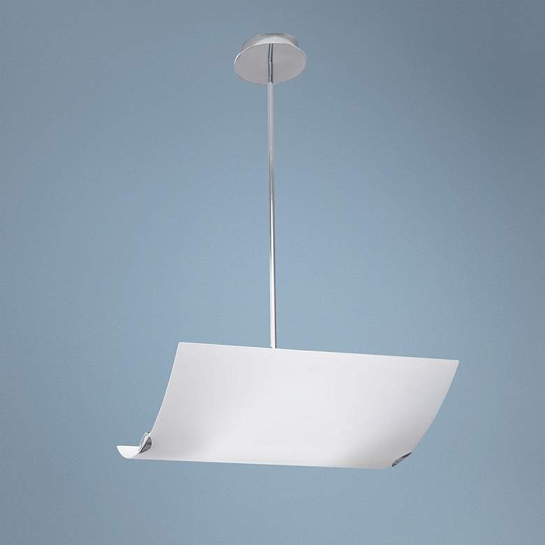 Image 1 Leucos Selis S Satin White Murano Glass Pendant Light