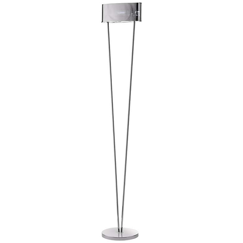 Image 1 Leucos Vittoria Mirrored Glass and Chrome Floor Lamp