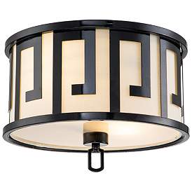 Image1 of Leumria Flush Mount in Laquered Black