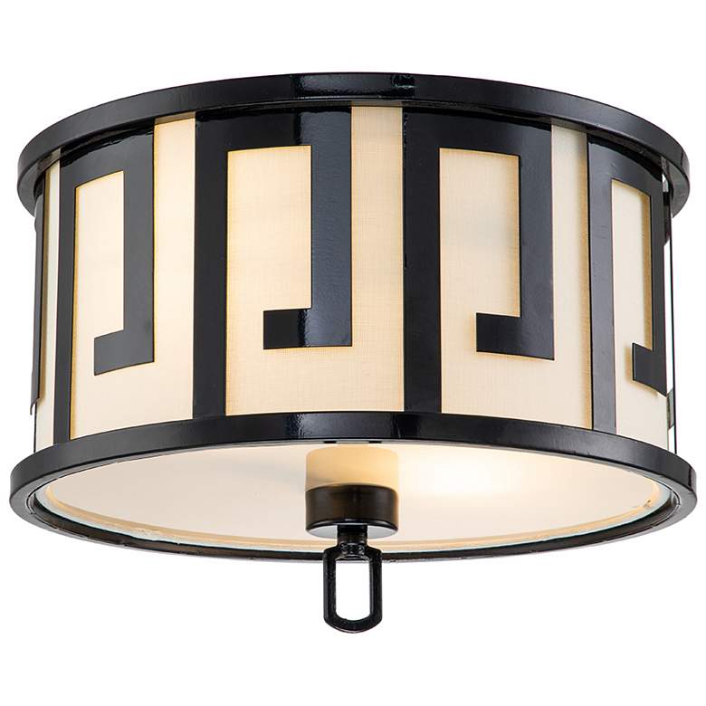 Image 1 Leumria Flush Mount in Laquered Black
