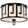 Leumria Flush Mount in Laquered Black