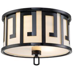 Leumria Flush Mount in Laquered Black