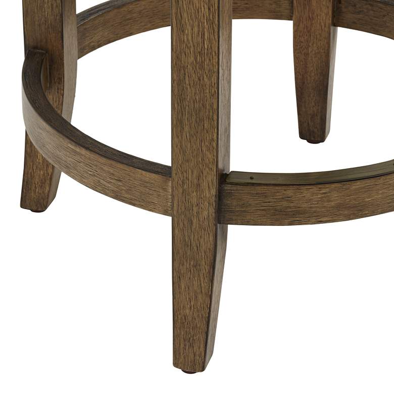 Image 6 Lev 24" High Vintage Smoke Faux Leather Swivel Counter Stool more views