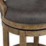4_Lev 31 1/4" Smoke Faux Leather Swivel Bar Stools Set of 2 more views