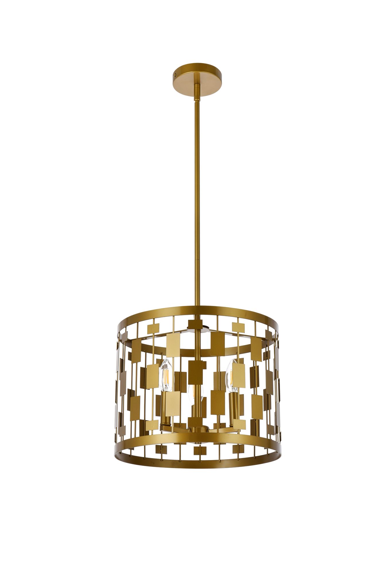 Levante 3 Lts Pendant In Brass