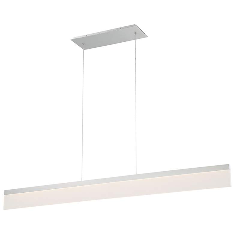 Image 1 Level 48"W Brushed Aluminum LED Kitchen Island Light Pendant