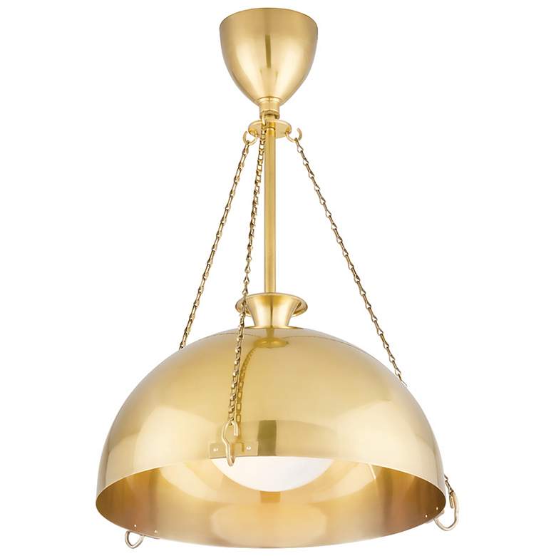 Image 1 Levette 1 Light Small Pendant Aged Brass