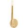 Levi 13 1/2" High Gold Leaf ADA Wall Sconce