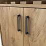 Levi 25 1/2" Wide Light Oak Wood 5-Shelf Wine Cabinet