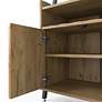 Levi 25 1/2" Wide Light Oak Wood 5-Shelf Wine Cabinet
