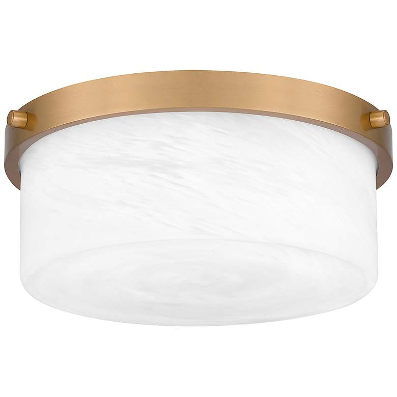 Image 3 Levine 2-Light Aged Brass Flush Mount