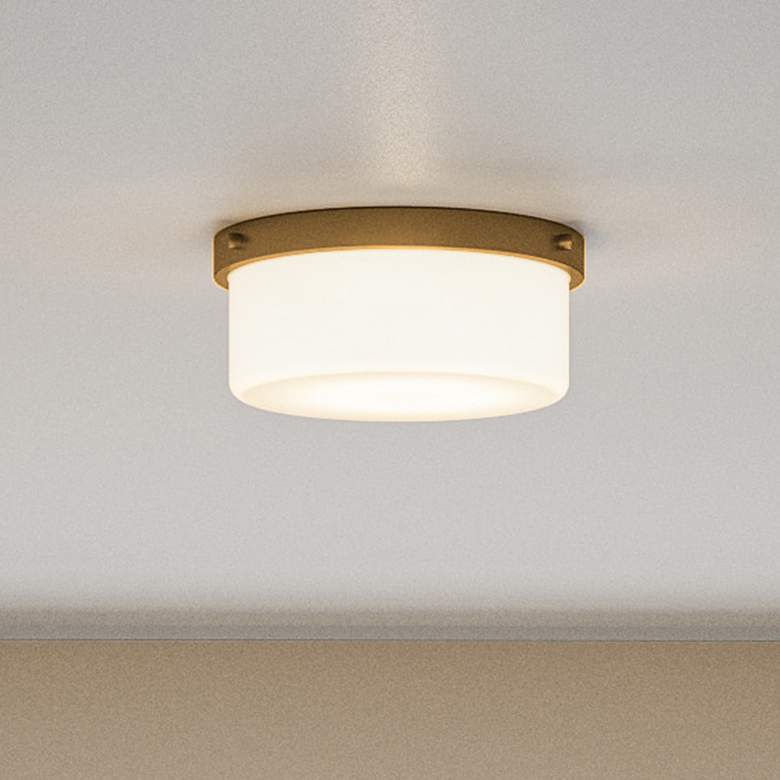 Image 2 Levine 2-Light Aged Brass Flush Mount
