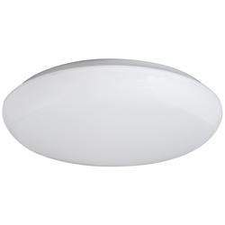 Levine Shallow Flush Mount 19" White Acrylic Modern LED Ceiling Light