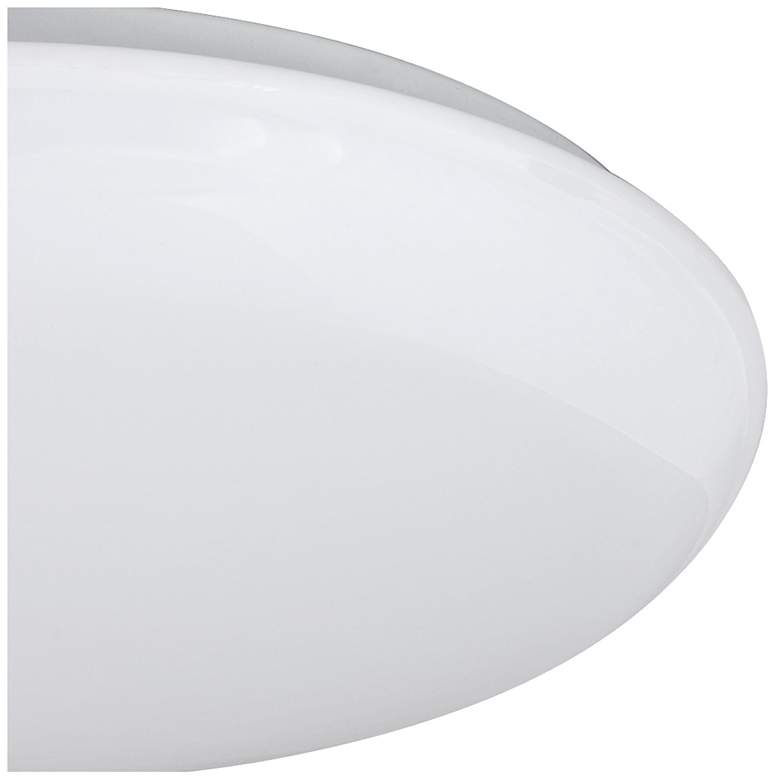 Image 3 Levine Shallow Flush Mount 19" White Acrylic Modern LED Ceiling Light more views