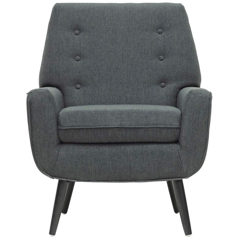 Image 1 Levison Gray Linen Modern Accent Chair