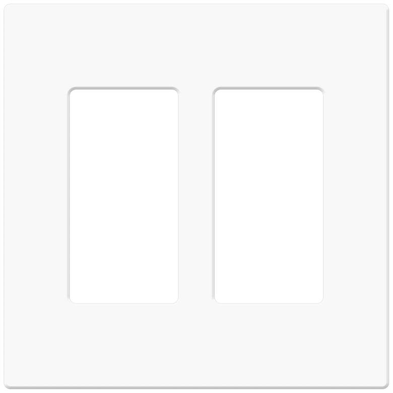 Image 1 Leviton Decora Screwless White Double Wallplate