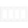 Leviton Decora White 4-Gang Wall Plate